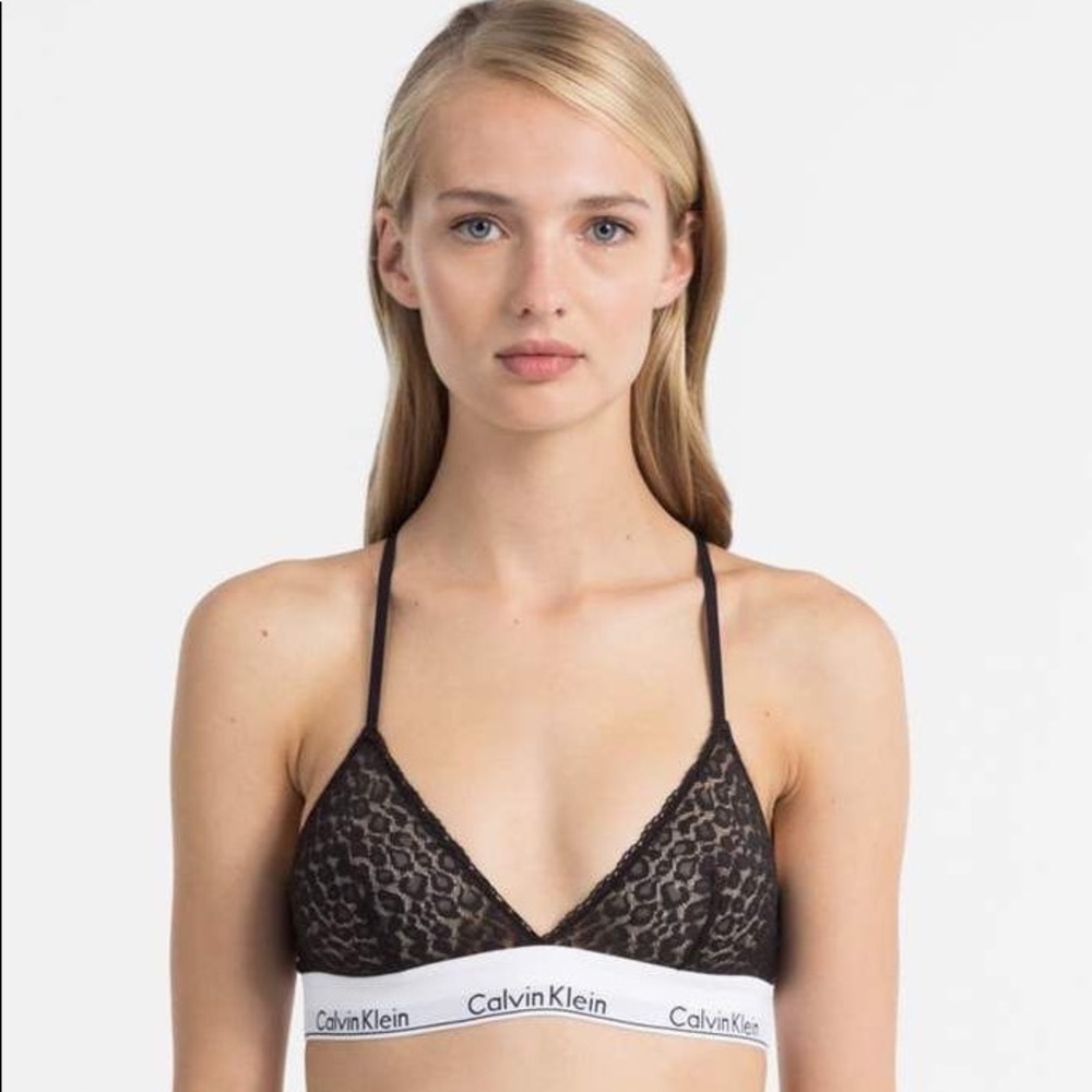 Calvin Klein Modern Cotton Lace Triangle Bralette